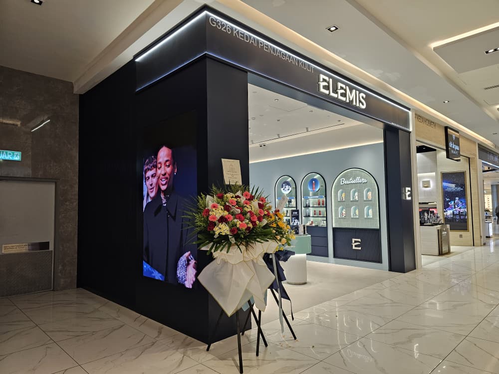 Elemis retail fit-out at 1 Utama in Malaysia