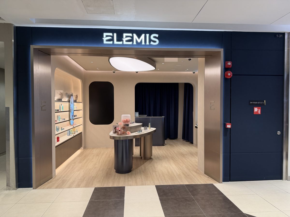 Elemis retail fit-out at Tampines Mall in Singapore