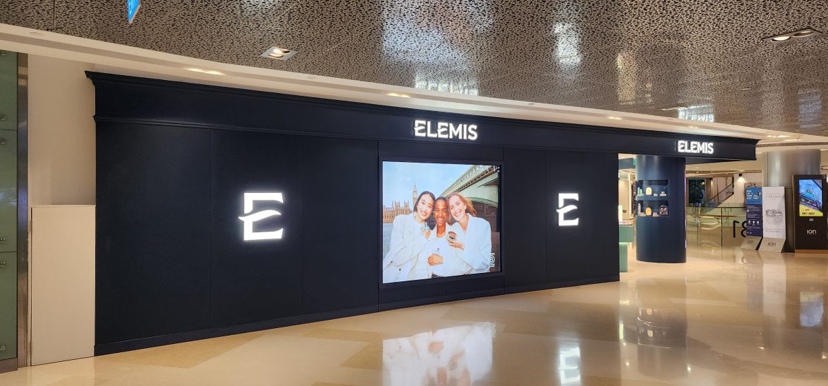 Elemis shopfront at ION Orchard in Singapore